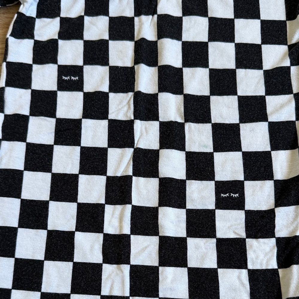 Little Sleepies Checkered Black and White PJs 4T - Picture 4 of 5